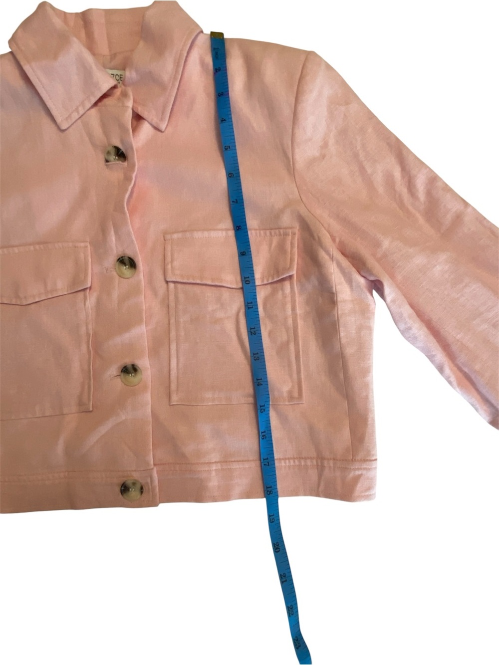 Rachel Zoe Light Pink Button-Front Jean Jacket - Picture 2 of 6
